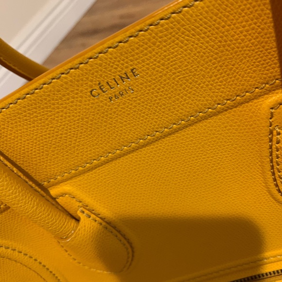 Celine Large Leather PhantomYellow Tote - Picture 3 of 16